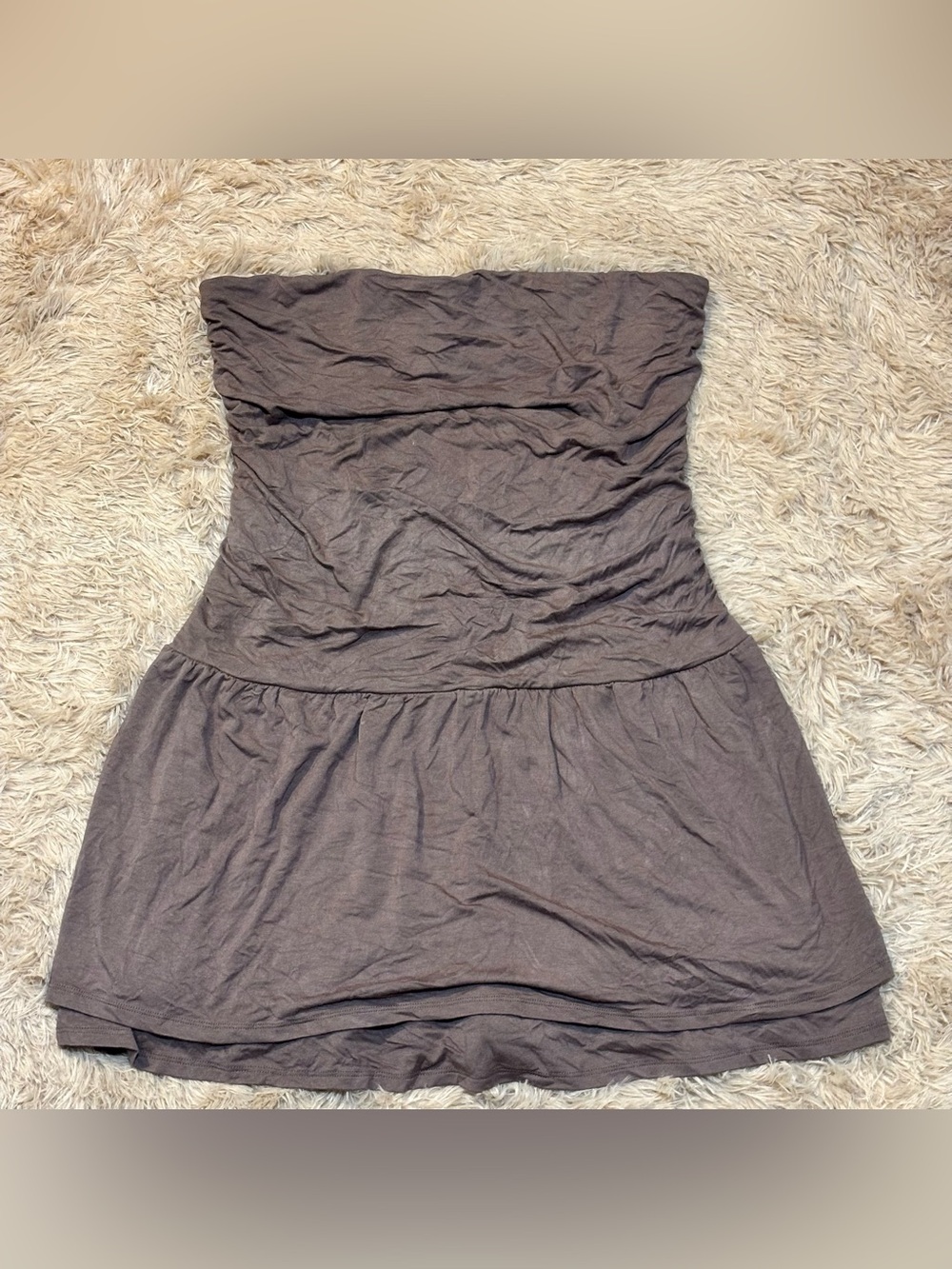 Strapless Brown Tube Dress